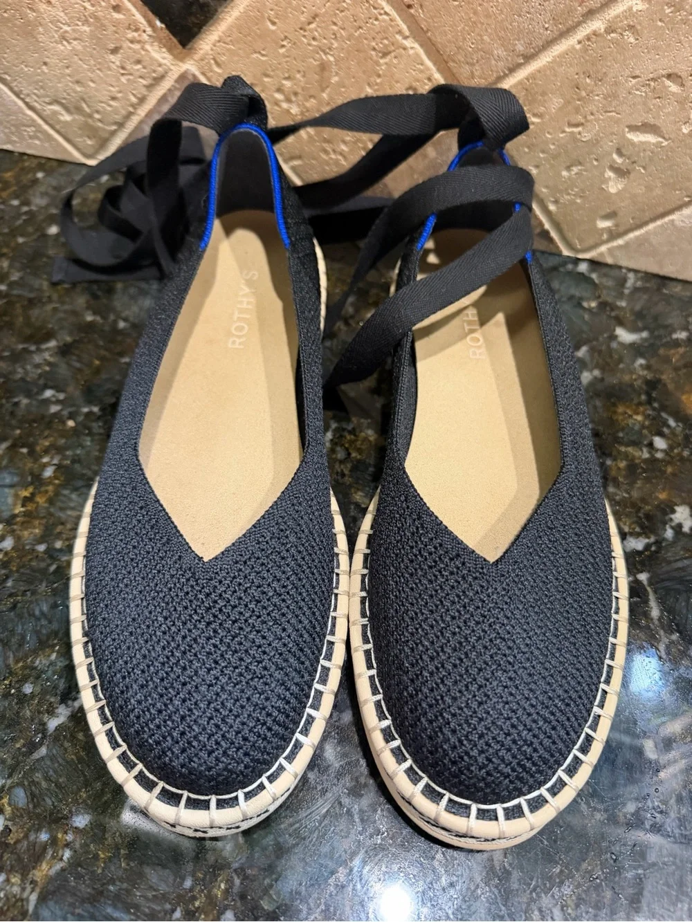 Rothy’s nearly-new Boardwalk Espadrilles with ankle ties - size 9